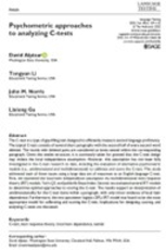 Psychometric approaches to analyzing C-tests