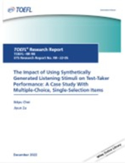 The Impact of Using Synthetically Generated Listening Stimuli on Test-Taker Performance