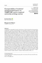 Comparability of students’ writing performance on TOEFL iBT and in required university writing courses